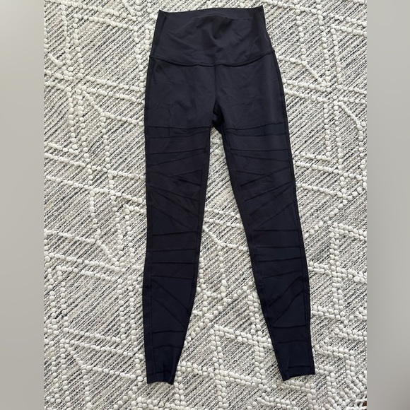 Lululemon Wunder Under Pant High Rise Tech Mesh in Black Size 6 - Picture 5 of 8